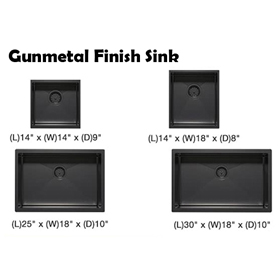 TORVA Gunmetal Kitchen Sink Series
