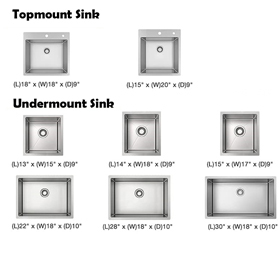TORVA Topmount and Undermount Sink
