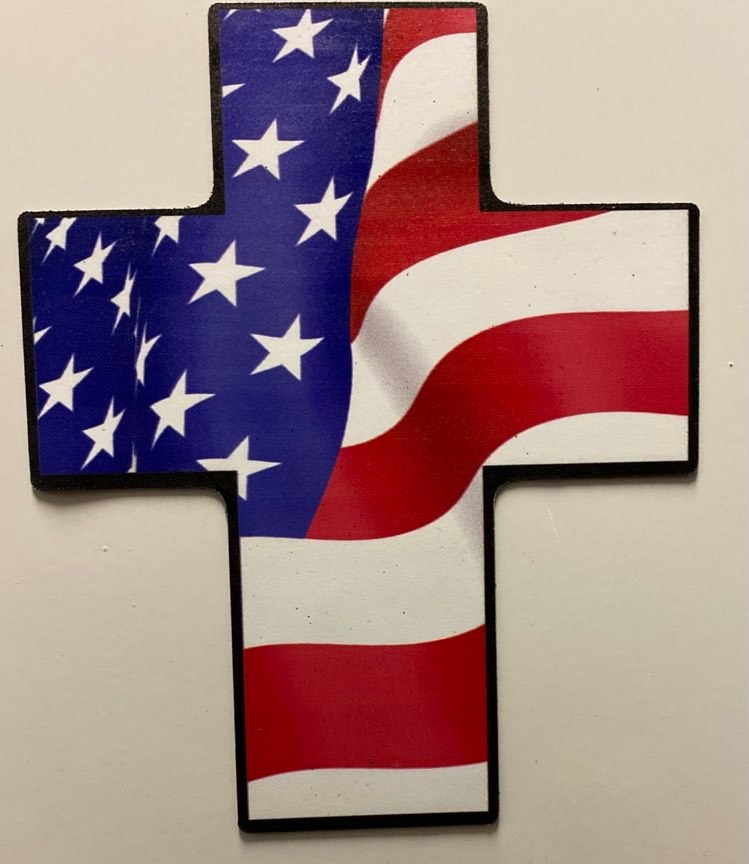 US Flag Cross Magnet (10 Pack)