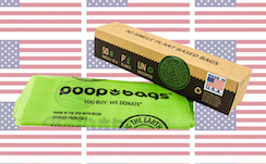 Manf in USA Compostable Poop Bags